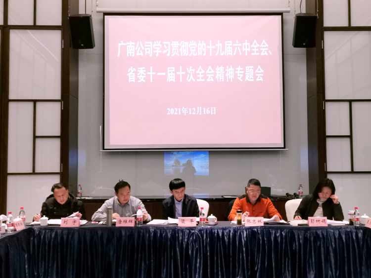 广南ag手机官方官网召开学习贯彻党的十九届六中全会和省委十一届十次全会精神专题会.jpg