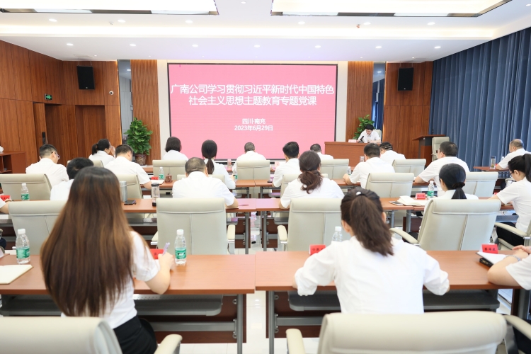 广南ag手机官方官网党委书记、董事长梁平讲授《锤炼党性 提升“三力” 以主题教育成果助推ag手机官方官网高质量发展 》专题党课1.JPG
